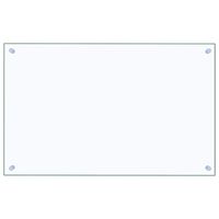 vidaXL Kitchen Backsplash Transparent 80 x 50 cm Tempered Glass