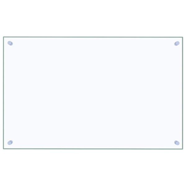 vidaXL Kitchen Backsplash Transparent 80 x 50 cm Tempered Glass