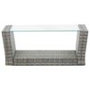 vidaXL 4 Piece Garden Lounge Set with Cushions Poly Rattan Grey