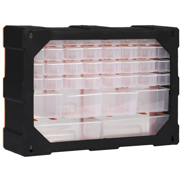 vidaXL Multi-drawer Organiser with 38 Drawers 52x16x37.5 cm