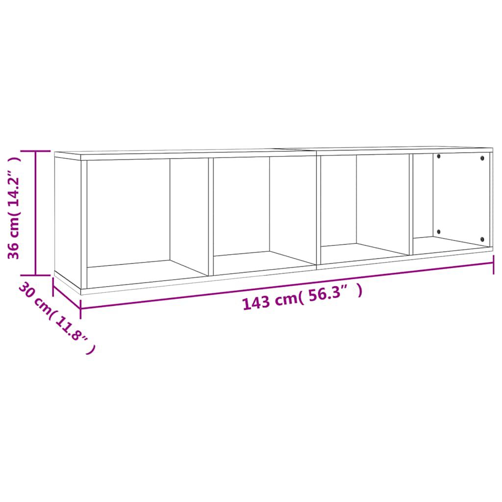 vidaXL Book Cabinet/TV Cabinet Sonoma Oak 36x30x143 cm Engineered Wood