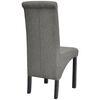 vidaXL Dining Chairs 2 pcs Light Grey Fabric