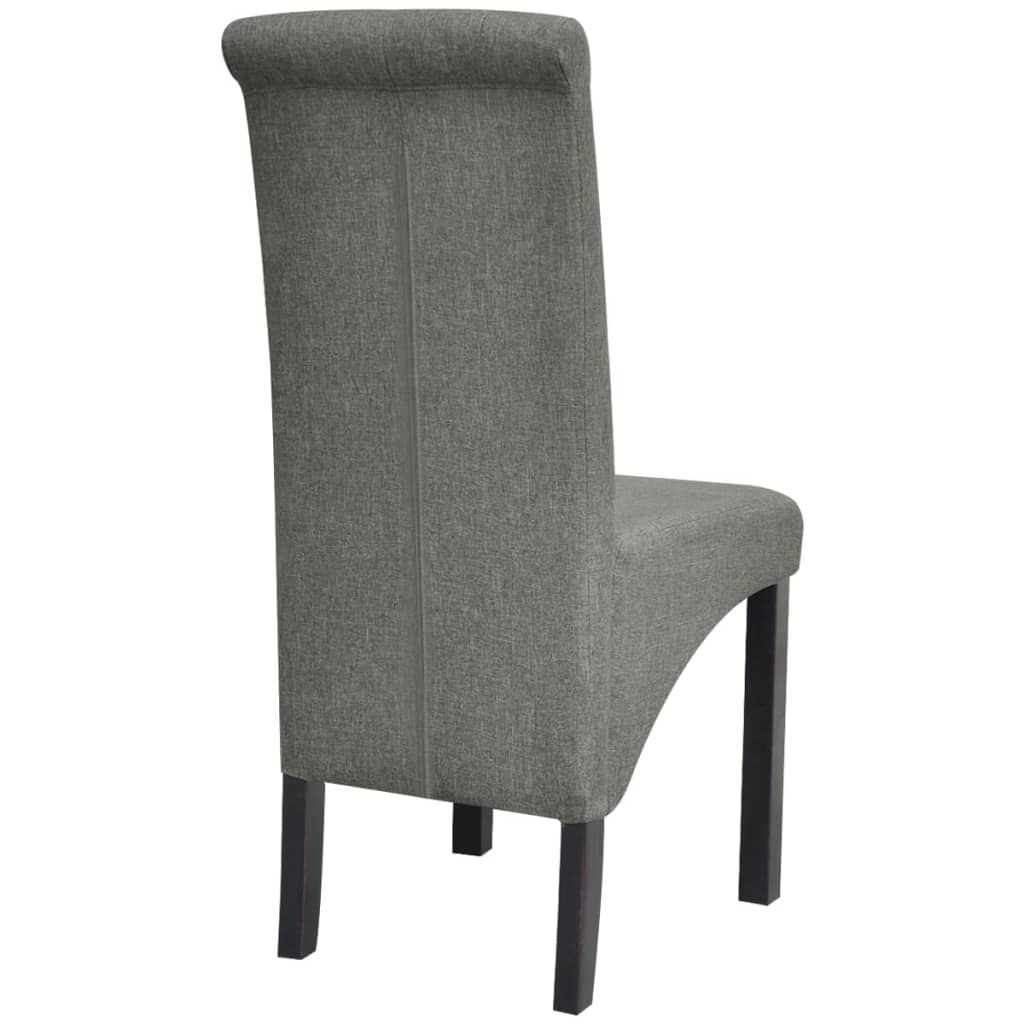 vidaXL Dining Chairs 2 pcs Light Grey Fabric