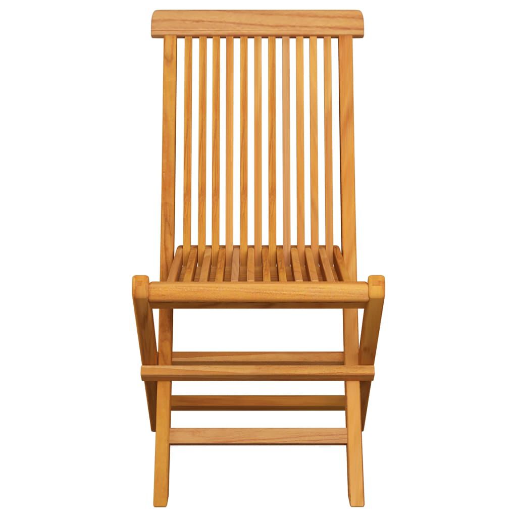 vidaXL Folding Garden Chairs 8 pcs Solid Teak Wood