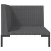 vidaXL 8 Piece Garden Lounge Set with Cushions Poly Rattan Dark Grey