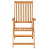 vidaXL Reclining Garden Chairs 8 pcs Solid Teak Wood