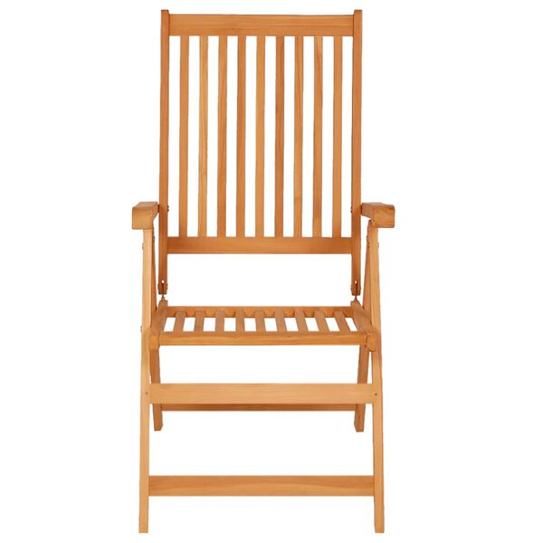 vidaXL Reclining Garden Chairs 8 pcs Solid Teak Wood