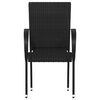 vidaXL Stackable Outdoor Chairs 6 pcs Poly Rattan Black