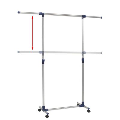vidaXL Adjustable Clothes Rack Stainless Steel 165x44x150 cm Silver,  vidaXL Adjustable Clothes Rack Stainless Steel 165x44x150 cm Silver