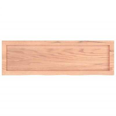 vidaXL Wall Shelf Light Brown 100x30x(2-4) cm Treated Solid Wood Oak