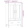 vidaXL Highboard White 70x31x115 cm Engineered Wood