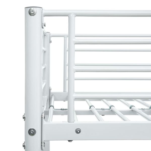 vidaXL Bunk Bed without Mattress White Metal 90x200cm