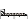 vidaXL Bed Frame without Mattress Solid Wood Pine 200x200cm Black