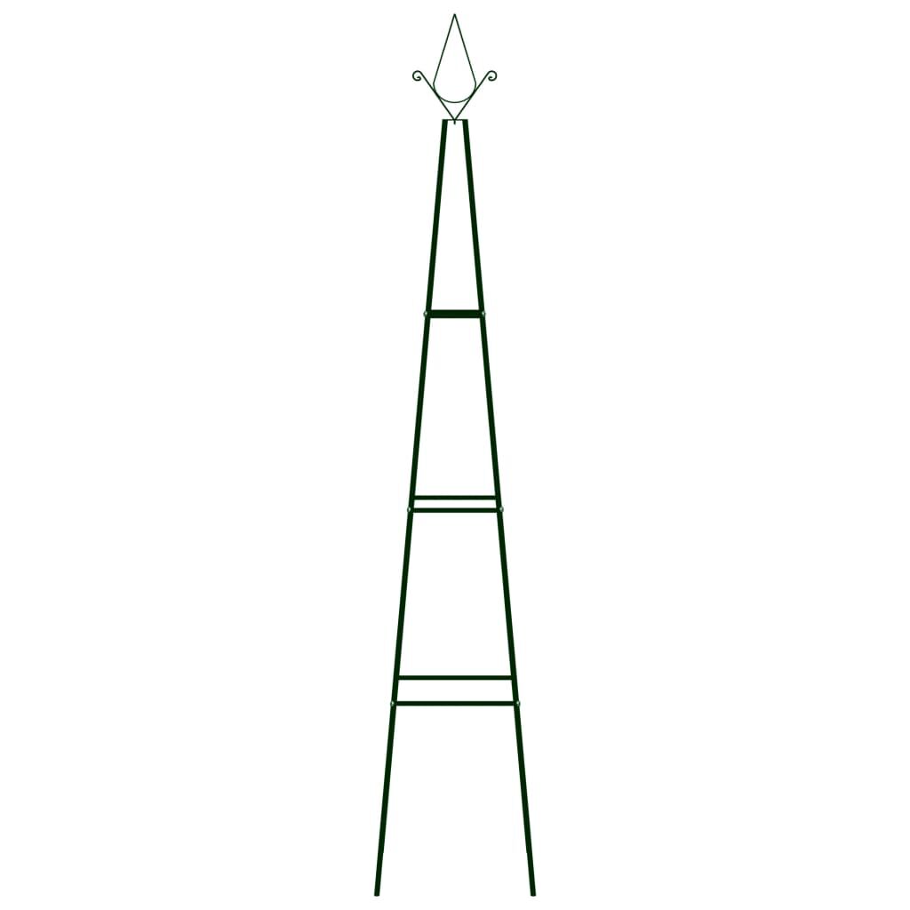 vidaXL Garden Climbing Plant Racks 2 pcs Dark Green 35x35x195 cm Iron