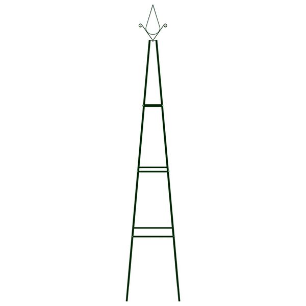 vidaXL Garden Climbing Plant Racks 2 pcs Dark Green 35x35x195 cm Iron