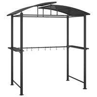 vidaXL BBQ Gazebo with Side Shelves Anthracite 210x114x230 cm Steel,  vidaXL BBQ Gazebo with Side Shelves Anthracite 210x114x230 cm Steel