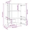 vidaXL Wardrobe HAMAR Dark Grey 99x45x137 cm Solid Wood Pine