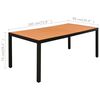 vidaXL 9 Piece Garden Dining Set Black and Brown