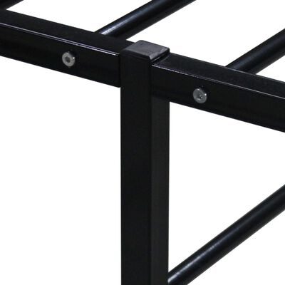 vidaXL Bed Frame without Mattress Black Metal 160x200 cm