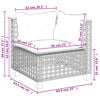 vidaXL 7 Piece Garden Sofa Set with Cushions Black Poly Rattan