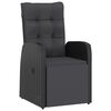 vidaXL 11 Piece Outdoor Dining Set with Cushions Poly Rattan Black
