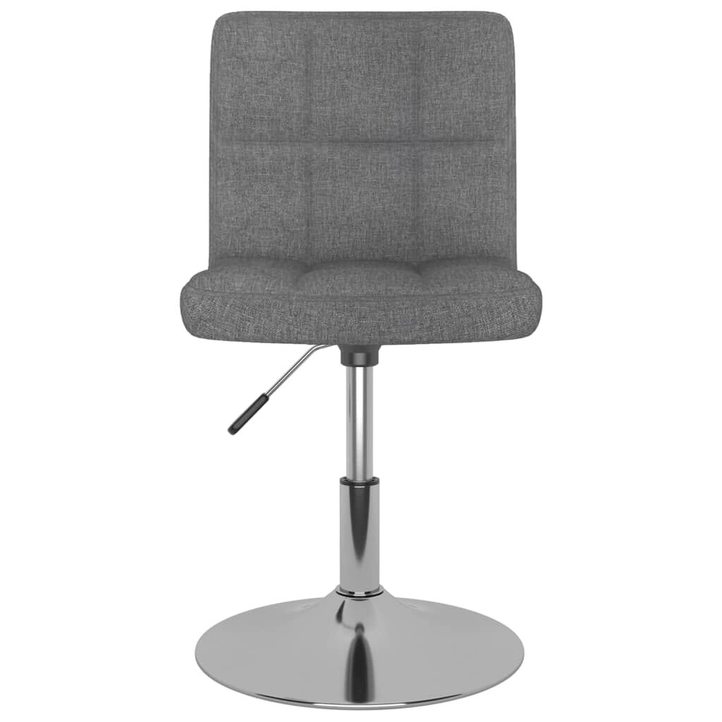 vidaXL Swivel Dining Chairs 2 pcs Light Grey Fabric