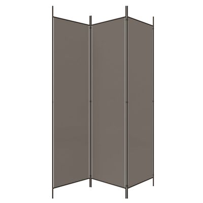 vidaXL 3-Panel Room Divider Anthracite 150x200 cm Fabric, anthracite vidaXL 3-Panel Room Divider Anthracite 150x200 cm Fabric