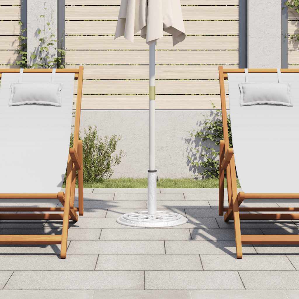 vidaXL Umbrella Base White 44x44x31 cm Cast Iron