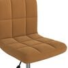 vidaXL Swivel Office Chair Brown Velvet