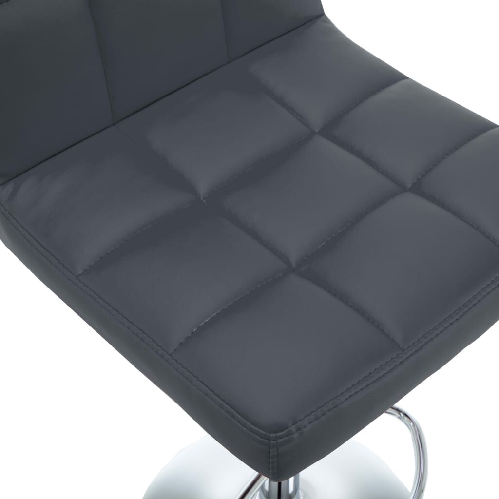 vidaXL Bar Stools 2 pcs Grey Faux Leather