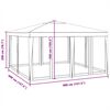 vidaXL Party Tent with 8 Mesh Sidewalls Green 4x4 m HDPE