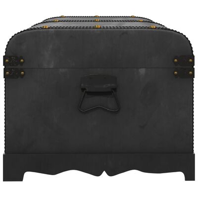 vidaXL Wooden Treasure Chest Large Black