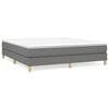 vidaXL Box Spring Bed Frame Dark Grey 180x200 cm Fabric