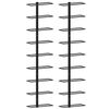 vidaXL Wall-mounted Wine Racks for 18 Bottles 2 pcs Black Iron