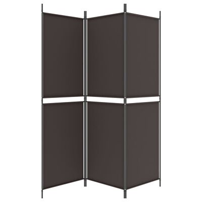 vidaXL 3-Panel Room Divider Brown 150x180 cm Fabric, brown vidaXL 3-Panel Room Divider Brown 150x180 cm Fabric