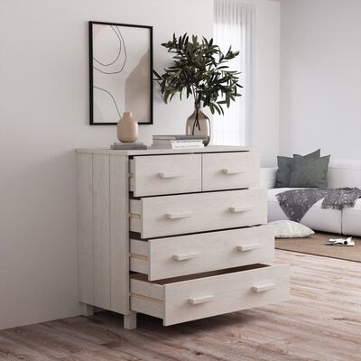 vidaXL Sideboard HAMAR White 79x40x80 cm Solid Wood Pine, white vidaXL Sideboard HAMAR White 79x40x80 cm Solid Wood Pine