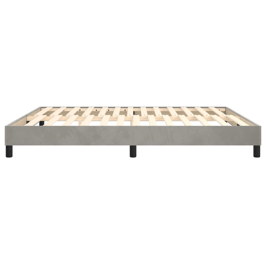 vidaXL Bed Frame without Mattress Light Grey 180x200 cm Super King Velvet