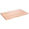 vidaXL Bathroom Countertop Light Brown 80x50x2 cm Treated Solid Wood