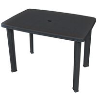 vidaXL Garden Table Anthracite 101x68x72 cm Plastic, anthracite vidaXL Garden Table Anthracite 101x68x72 cm Plastic
