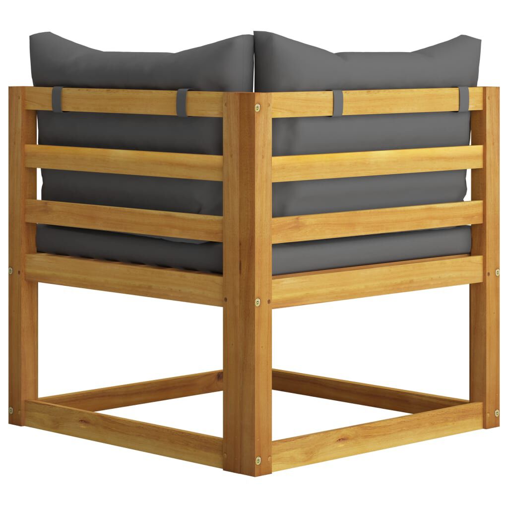 vidaXL 5 Piece Garden Lounge Set with Cushion Solid Acacia Wood