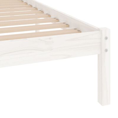 vidaXL Bed Frame without Mattress White Solid Wood 90x200 cm, white vidaXL Bed Frame without Mattress White Solid Wood 90x200 cm