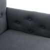 vidaXL Dining Chairs with Armrests 2 pcs Grey Fabric