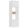 vidaXL Microwave Cabinet Lyon White 60x57x207 cm Engineered Wood