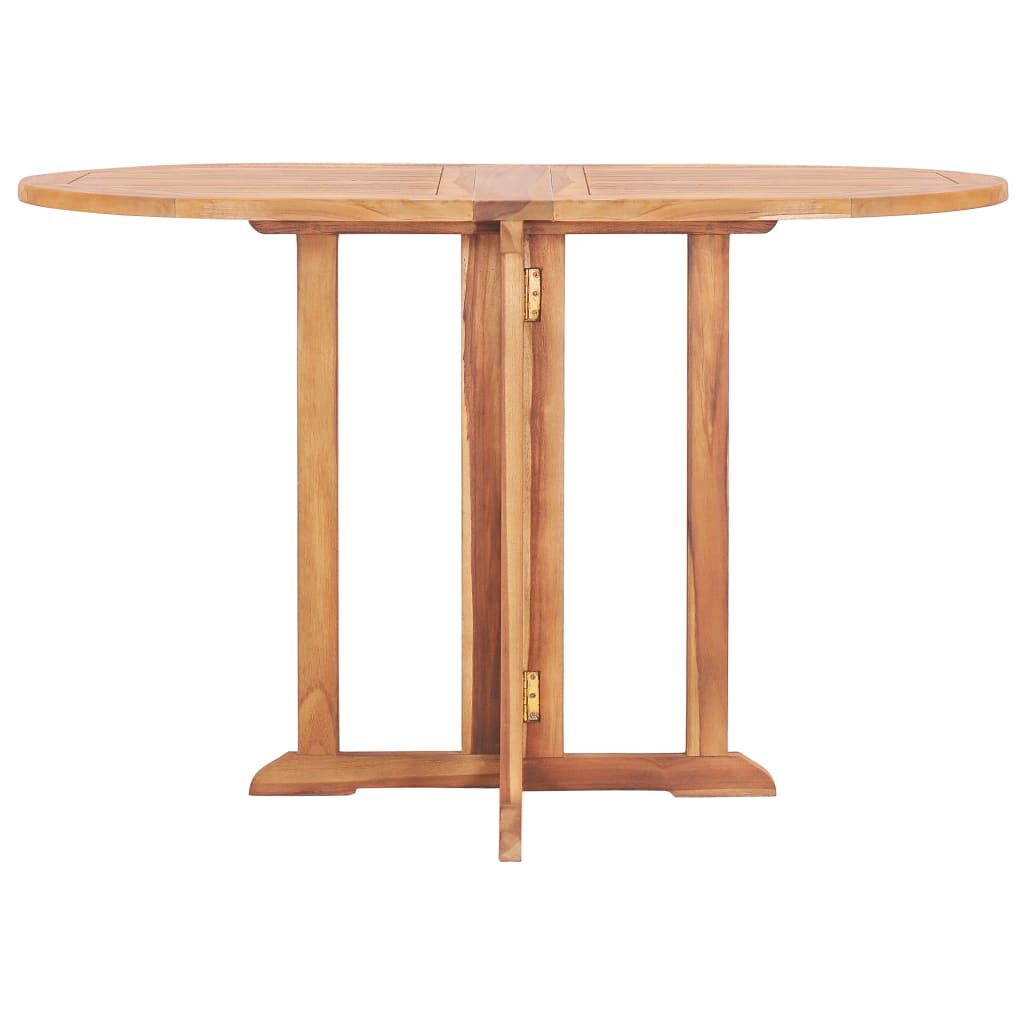 vidaXL 5 Piece Folding Outdoor Dining Set Solid Teak Wood