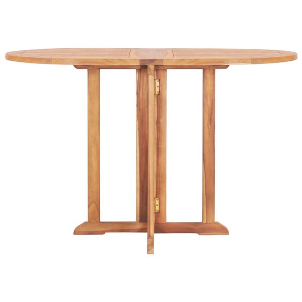 vidaXL 5 Piece Folding Outdoor Dining Set Solid Teak Wood