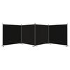 vidaXL 4-Panel Room Divider Black 698x180 cm Fabric