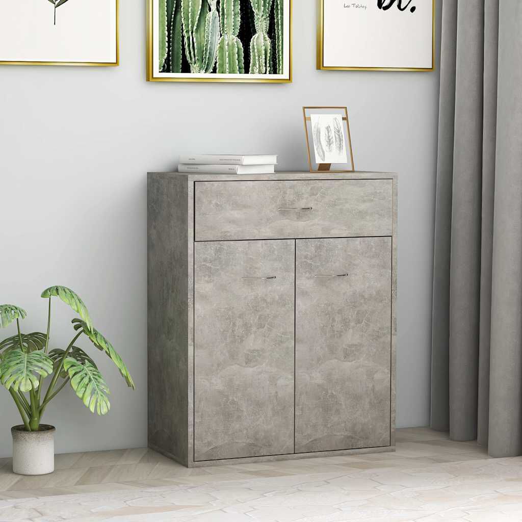 vidaXL Sideboard Concrete Grey 60x30x75 cm Engineered Wood