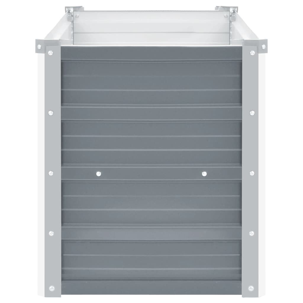 vidaXL Garden Raised Bed Galvanised Steel 100x40x45 cm Grey
