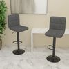 vidaXL Bar Stools 2 pcs Dark Grey Fabric