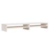 vidaXL Monitor Stand White 100x24x13 cm Solid Wood Pine